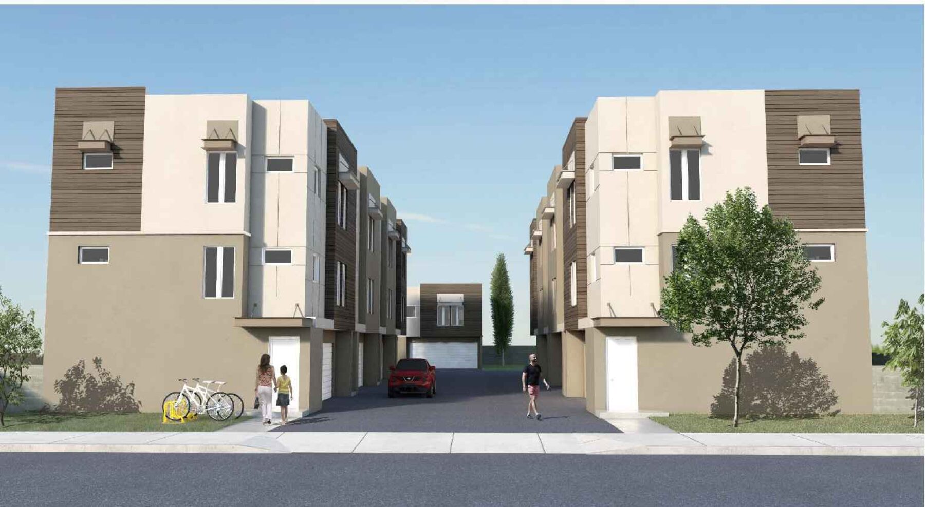 Rendering — the central drive