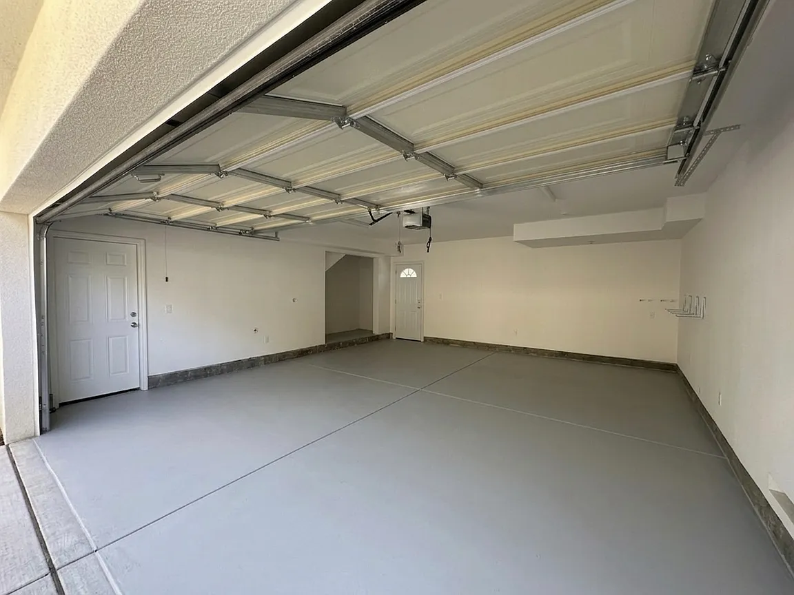 Attached two-car garage