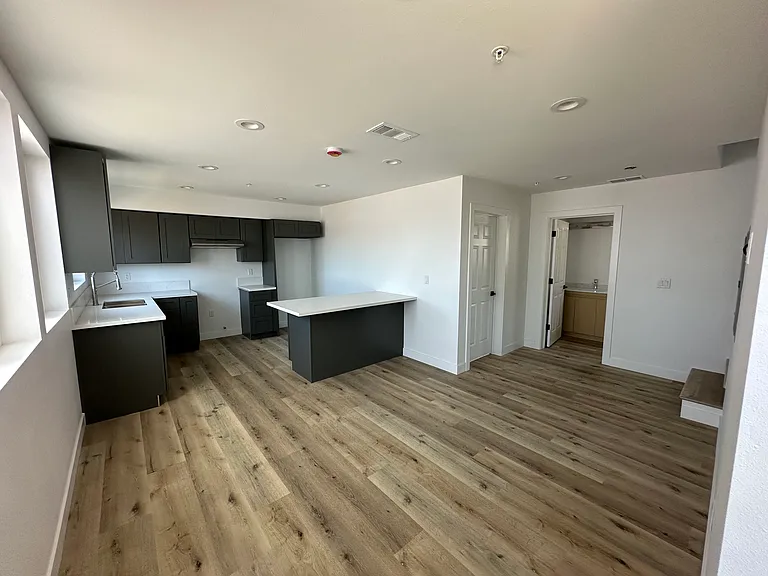 Open kitchen and living level